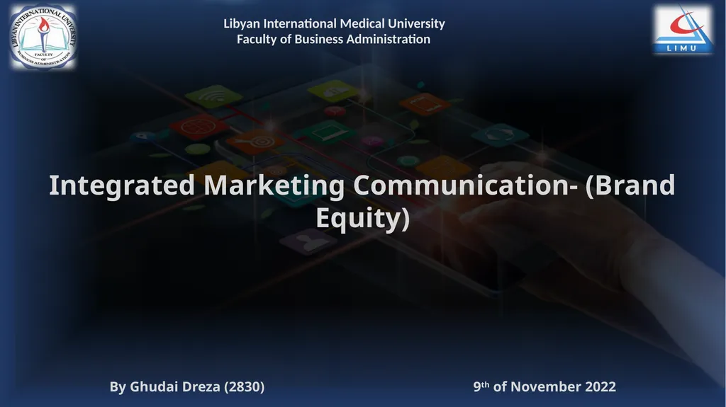 Integrated Marketing Communication- (Brand Equity) - slide 1 of 14