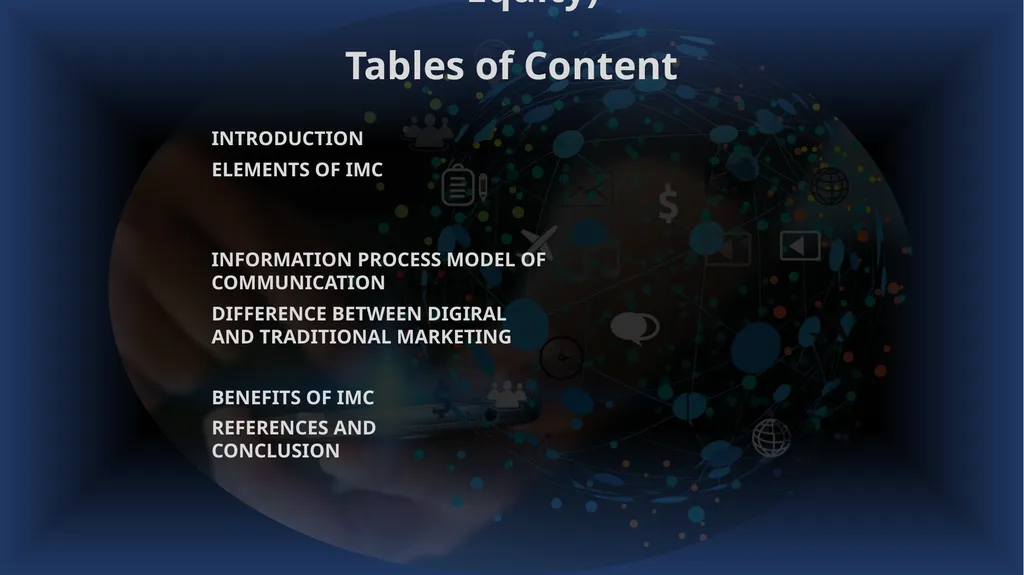 Integrated Marketing Communication- (Brand Equity) - slide 2 of 14