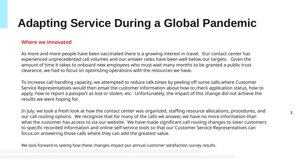 FY23 CX Action Plan Passport Services Department - slide 3 of 13