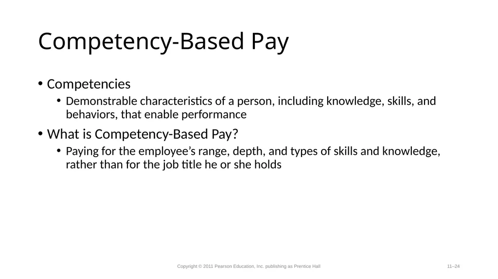 Compensation-Determining Pay Rates. Competency - slide 24 of 27
