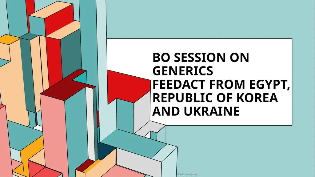 BO session on Generics Feedact from Egypt, - slide 1 of 8