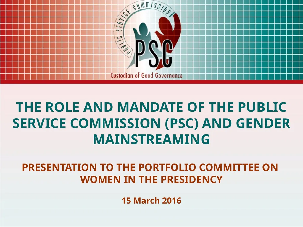 THE ROLE AND MANDATE OF THE PUBLIC SERVICE