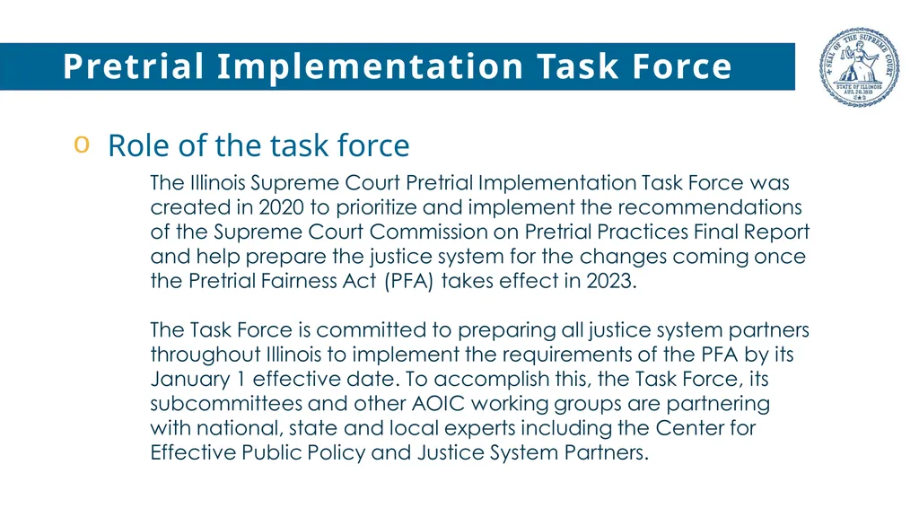 ILLINOIS JUDICIAL BRANCH PUBLIC RELATIONS PLAN - slide 4 of 16