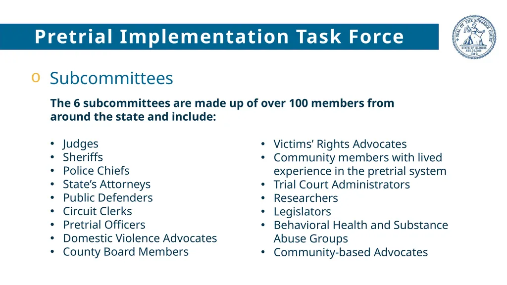 ILLINOIS JUDICIAL BRANCH PUBLIC RELATIONS PLAN - slide 5 of 16