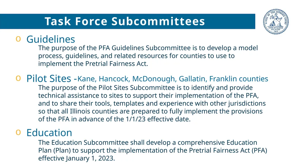 ILLINOIS JUDICIAL BRANCH PUBLIC RELATIONS PLAN - slide 7 of 16
