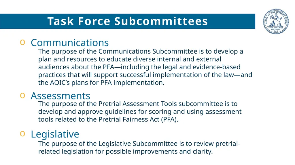 ILLINOIS JUDICIAL BRANCH PUBLIC RELATIONS PLAN - slide 8 of 16