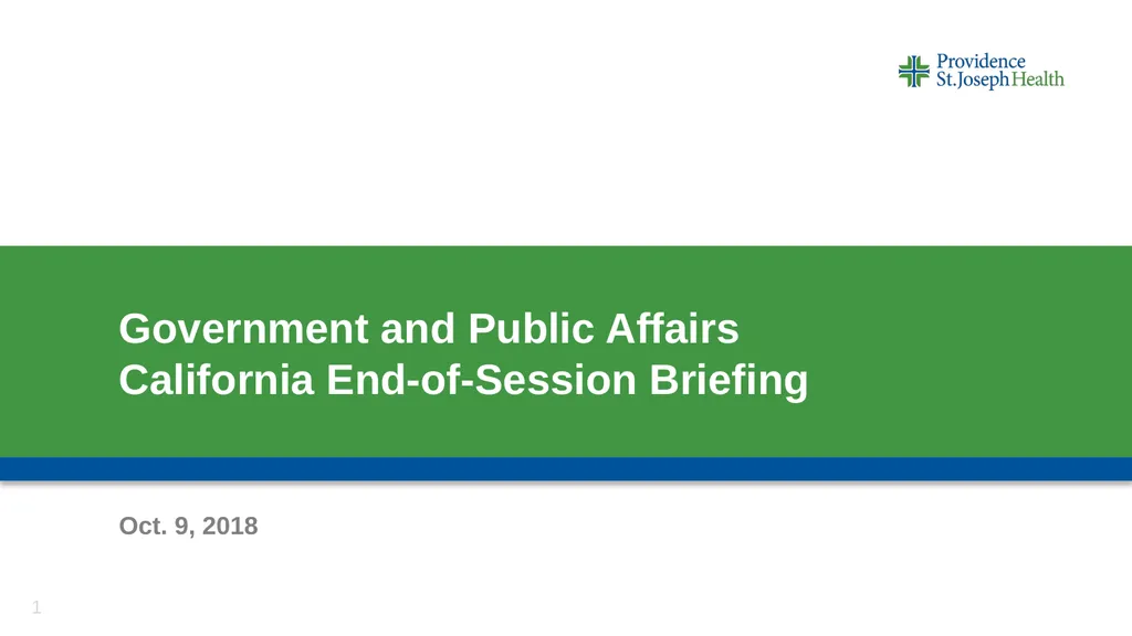 Government and Public Affairs California