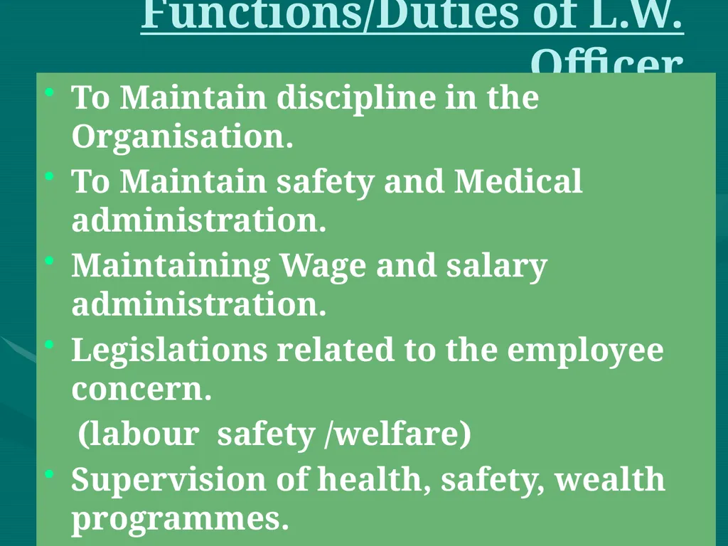 Labour Welfare and Practice PROF SAHEBRAO B OHOL - slide 24 of 101