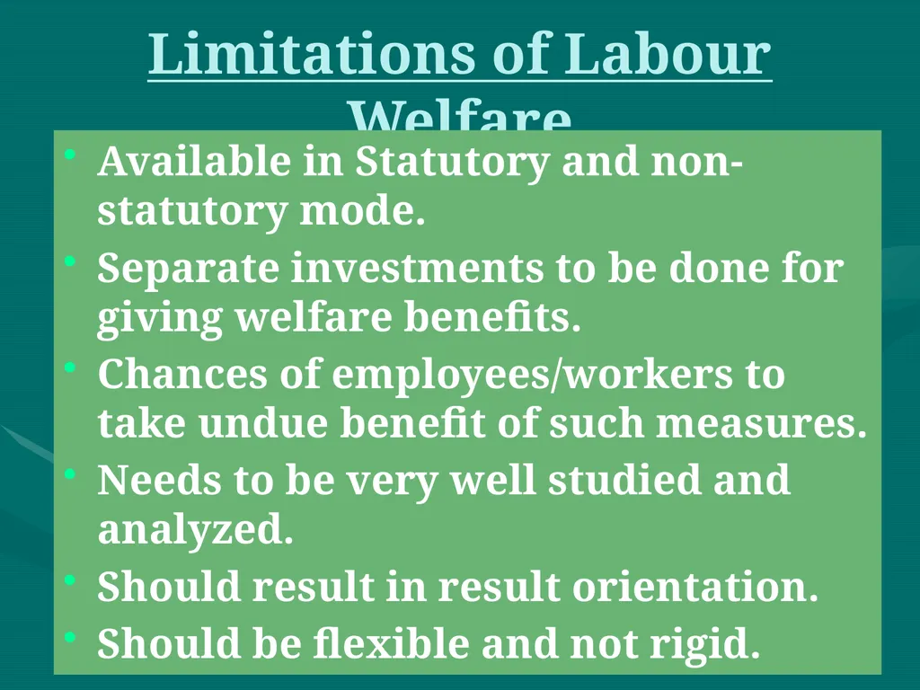 Labour Welfare and Practice PROF SAHEBRAO B OHOL - slide 20 of 101