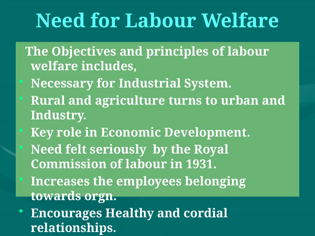 Labour Welfare and Practice PROF SAHEBRAO B OHOL - slide 3 of 101