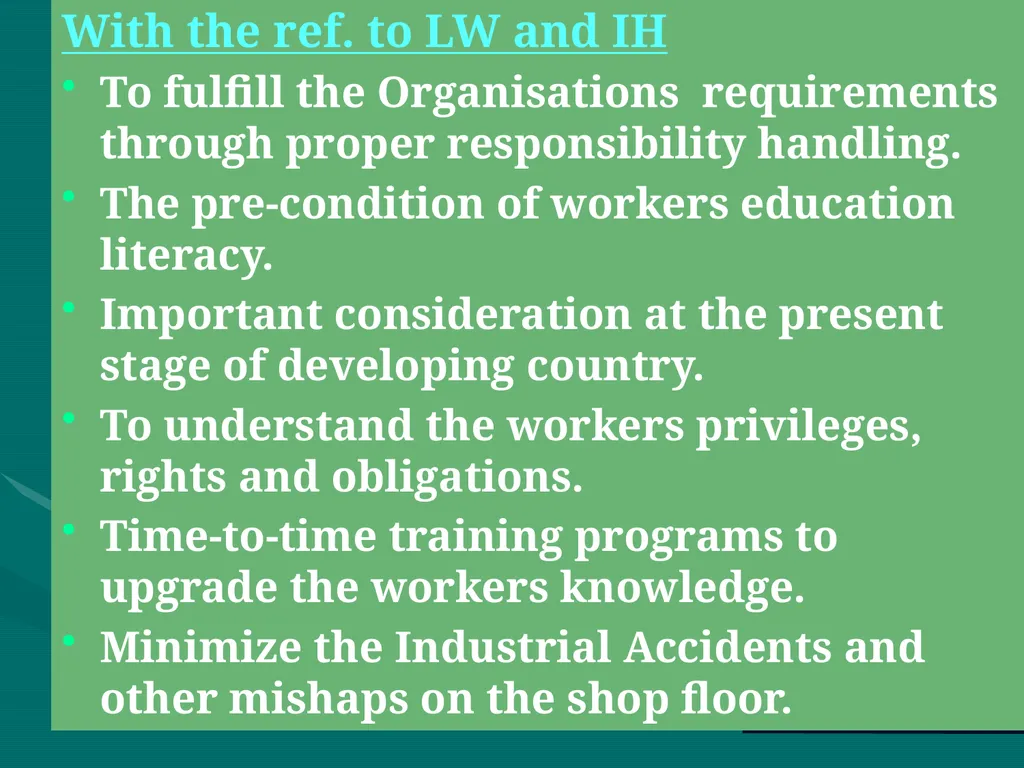 Labour Welfare and Practice PROF SAHEBRAO B OHOL - slide 43 of 101