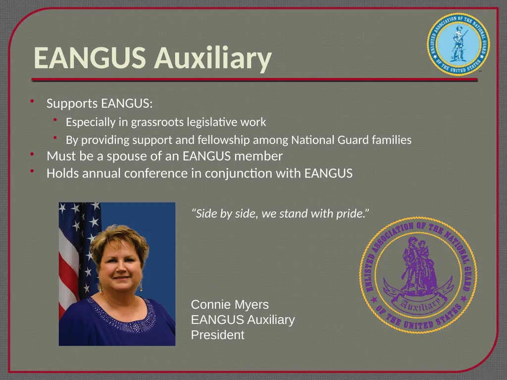 Enlisted Association of the National Guard of the - slide 6 of 22
