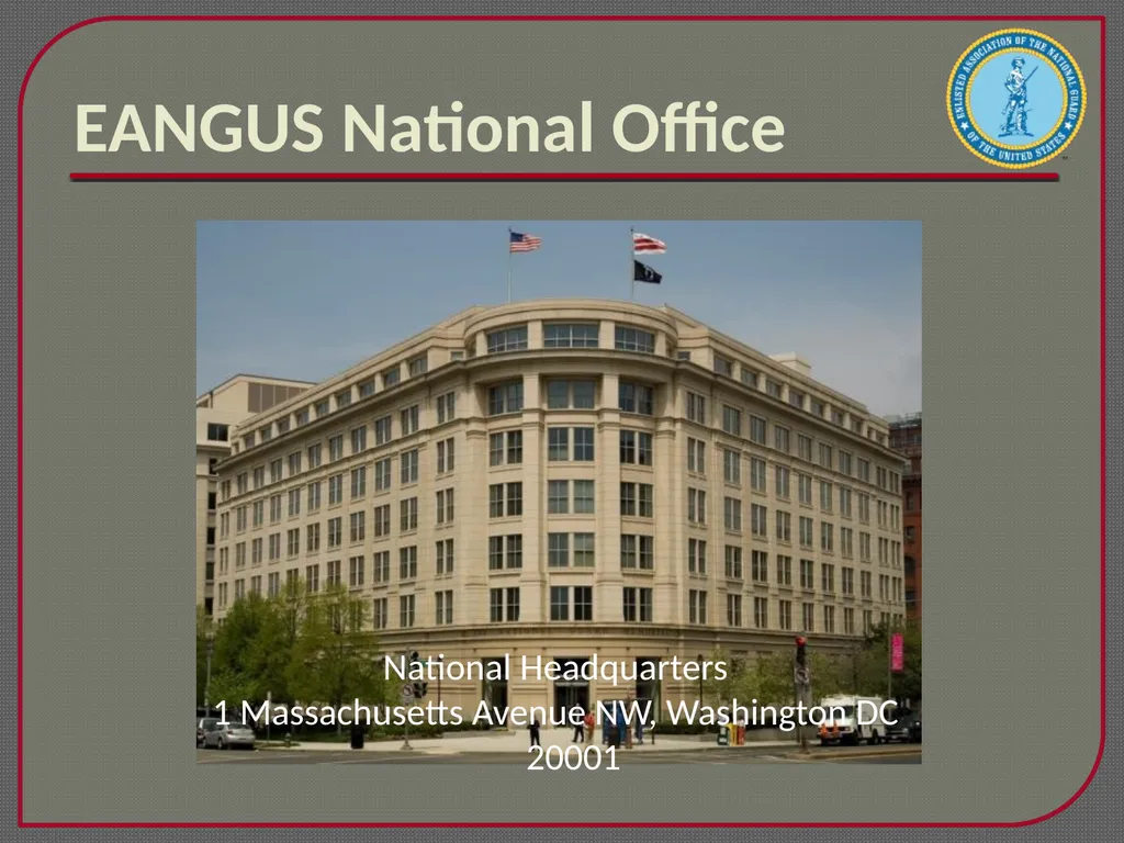 Enlisted Association of the National Guard of the - slide 8 of 22