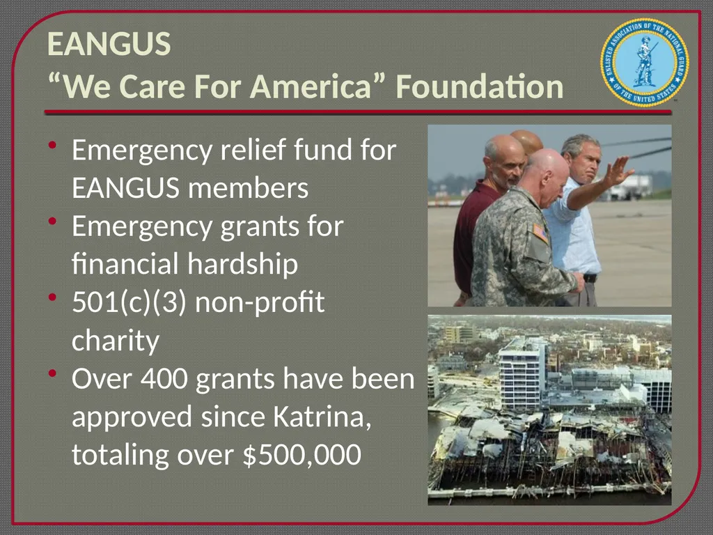 Enlisted Association of the National Guard of the - slide 21 of 22