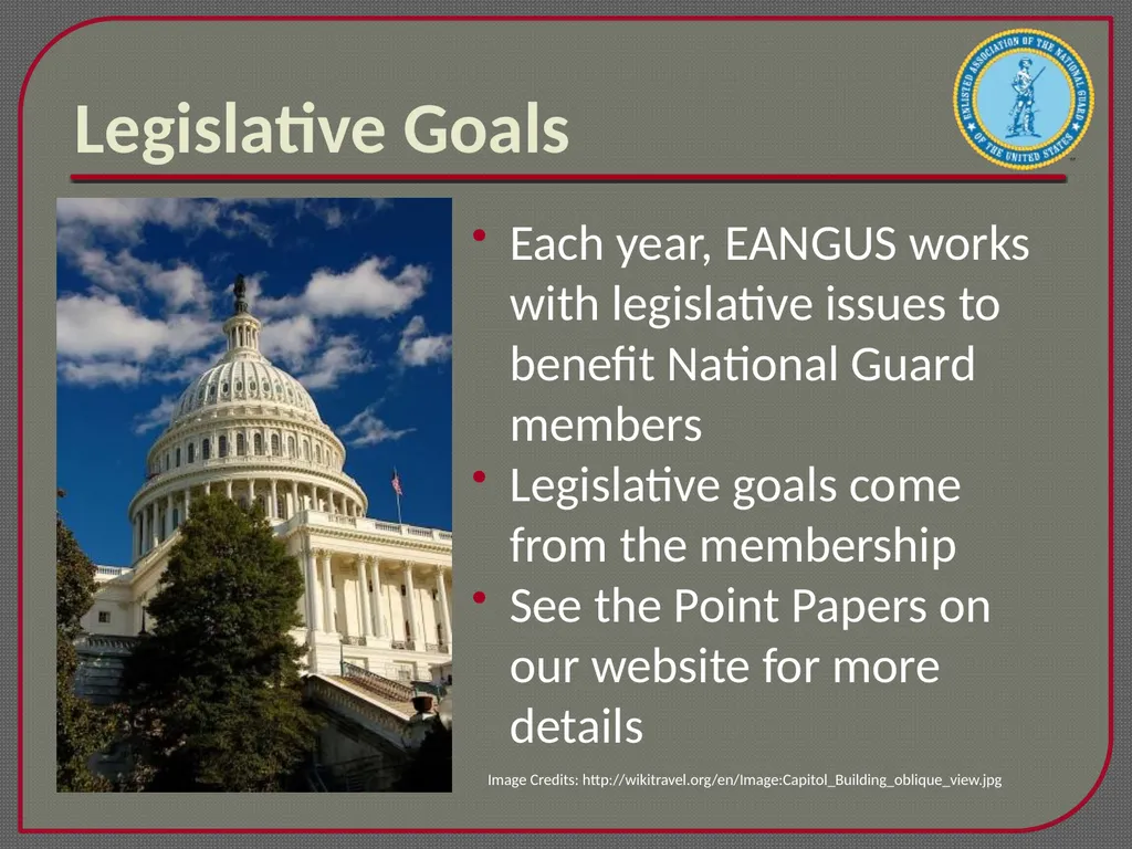 Enlisted Association of the National Guard of the - slide 13 of 22