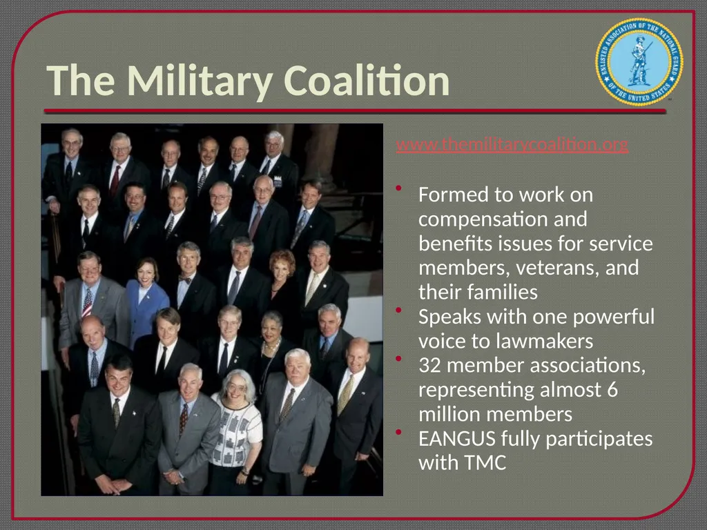 Enlisted Association of the National Guard of the - slide 12 of 22