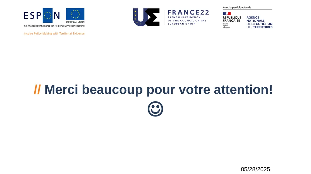 ESPON IRiE Interregional Relations in Europe: Key - slide 7 of 7