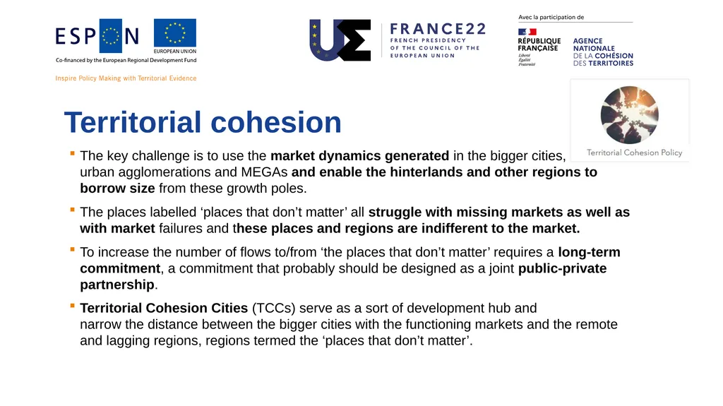 ESPON IRiE Interregional Relations in Europe: Key - slide 5 of 7