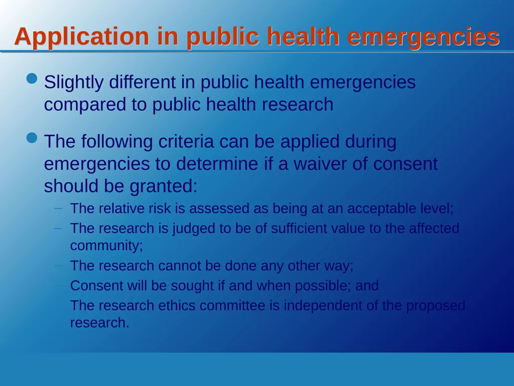 WHO Training Manual Ethics in epidemics, - slide 16 of 23