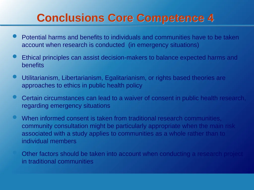 WHO Training Manual Ethics in epidemics, - slide 22 of 23