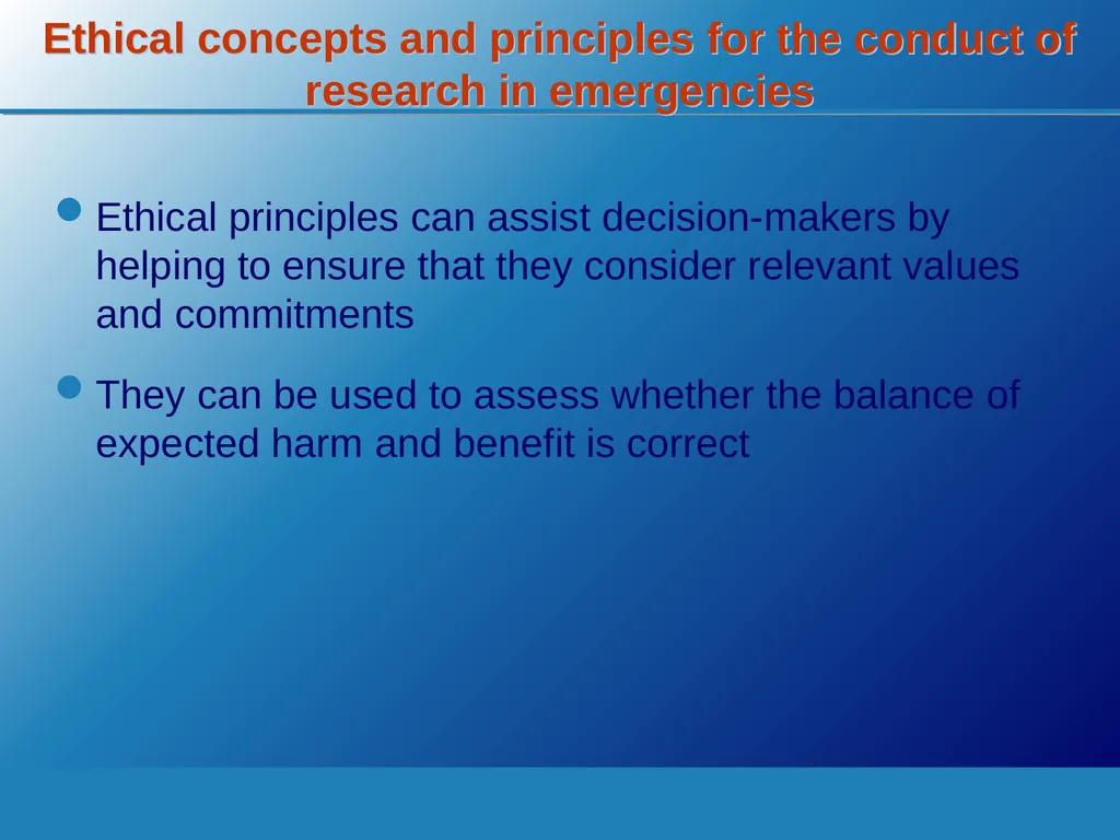 WHO Training Manual Ethics in epidemics, - slide 7 of 23