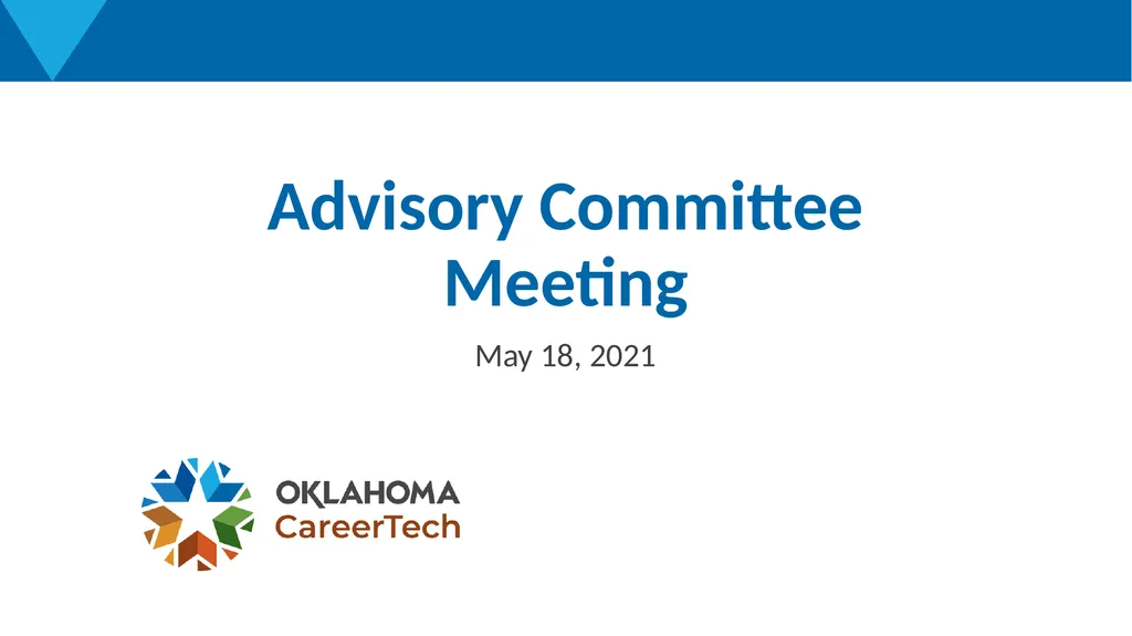 Advisory Committee Meeting May 18, 2021 - slide 1 of 27