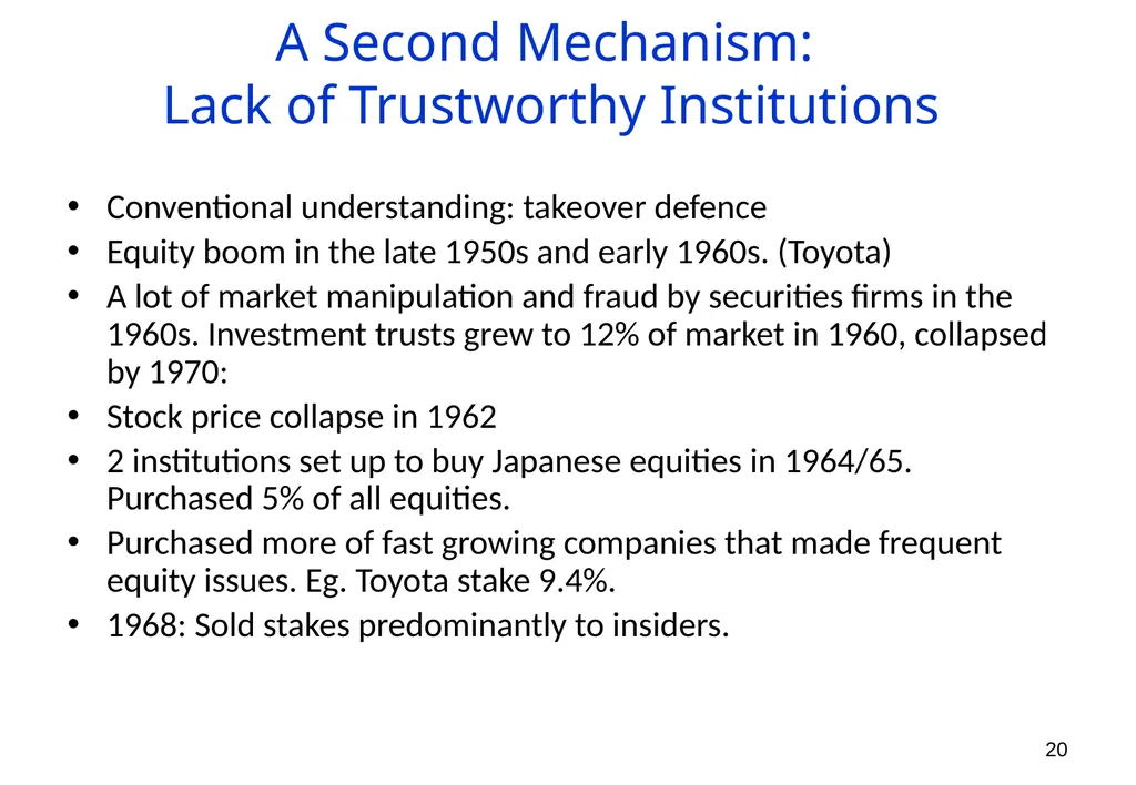 The Ownership of Japanese Corporations in the 20th - slide 20 of 25