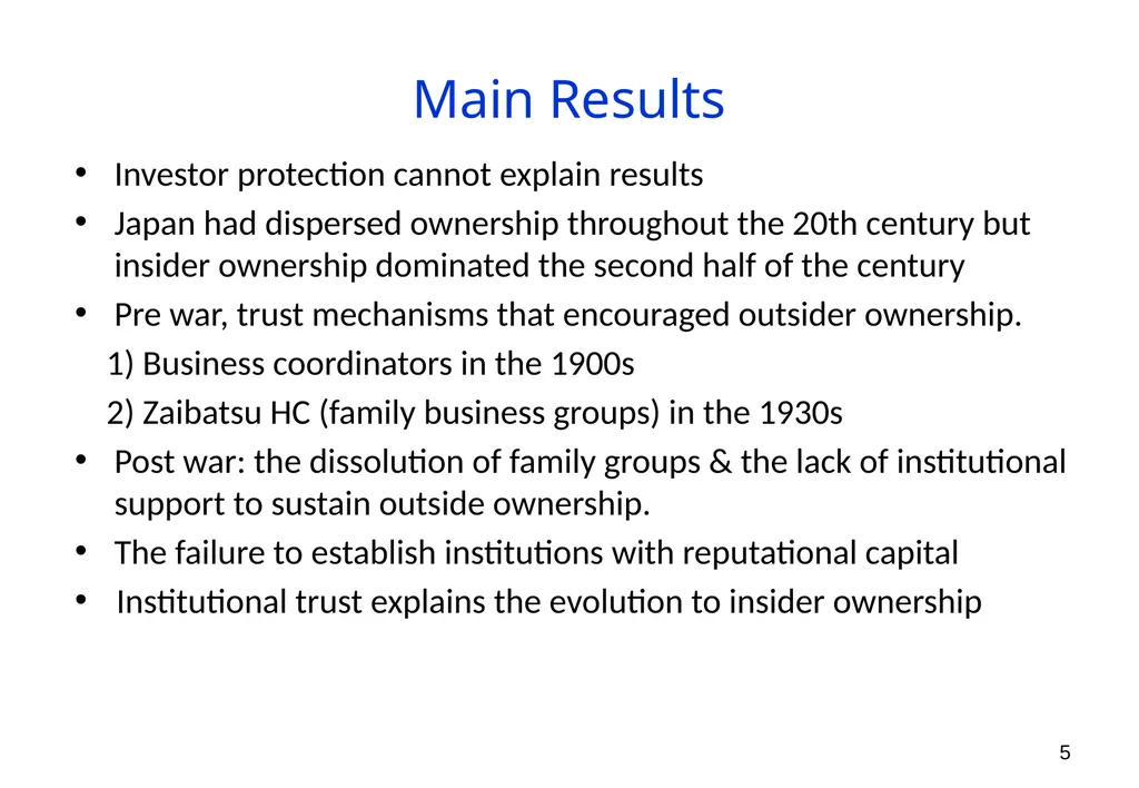 The Ownership of Japanese Corporations in the 20th - slide 5 of 25
