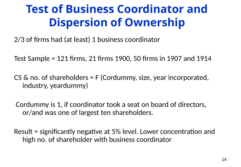 The Ownership of Japanese Corporations in the 20th - slide 14 of 25