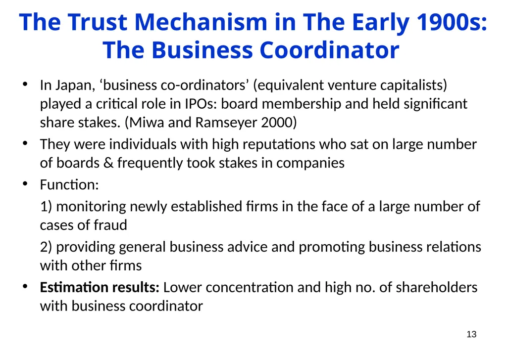The Ownership of Japanese Corporations in the 20th - slide 13 of 25