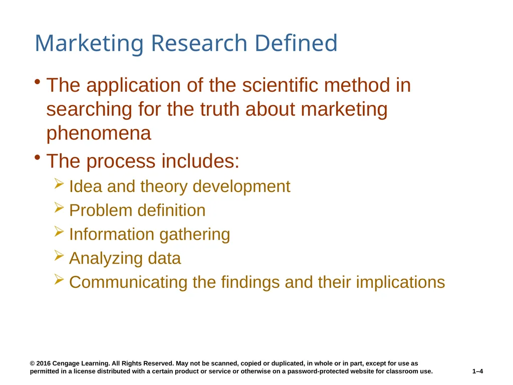 Chapter 1 The Role of Marketing Research Know what - slide 4 of 31