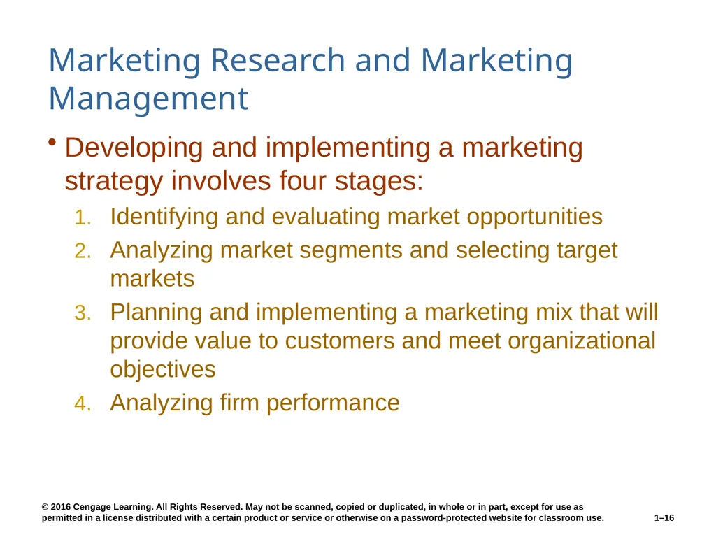 Chapter 1 The Role of Marketing Research Know what - slide 16 of 31