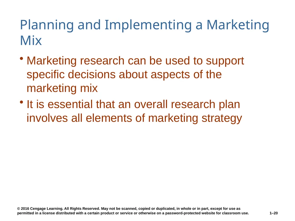 Chapter 1 The Role of Marketing Research Know what - slide 20 of 31