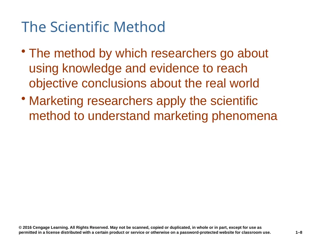 Chapter 1 The Role of Marketing Research Know what - slide 8 of 31