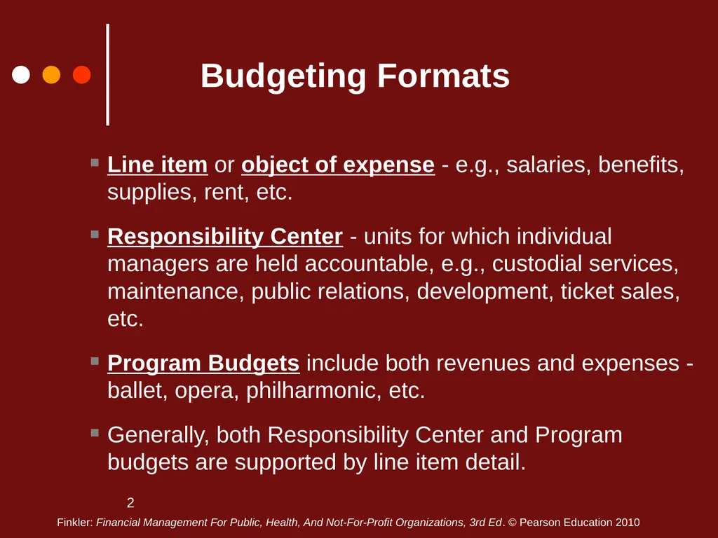 1 Chapter Three Lecture Notes Additional Budgeting - slide 2 of 20
