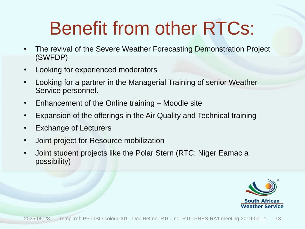 Recognized World Meteorological Organization (WMO) - slide 12 of 15