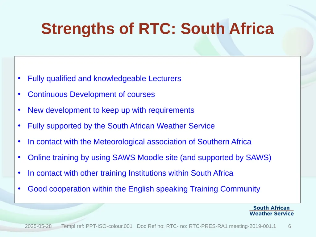 Recognized World Meteorological Organization (WMO) - slide 5 of 15