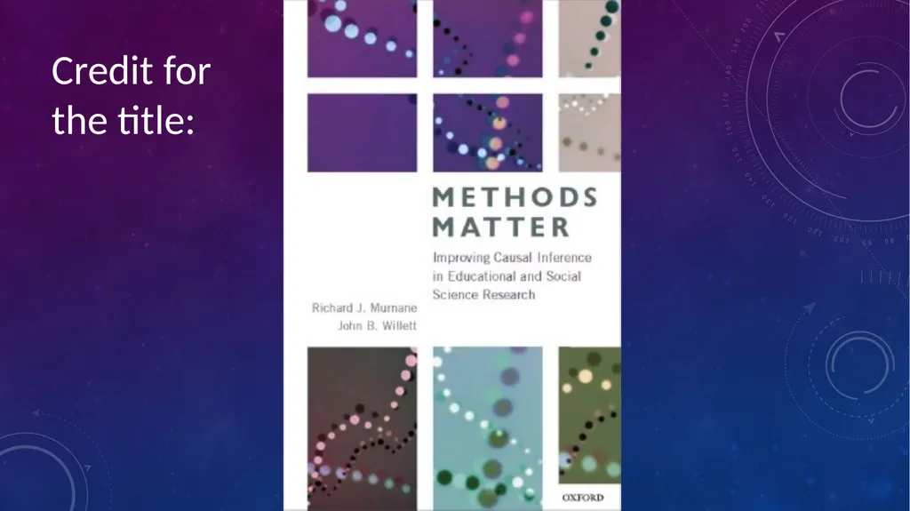 MethodS matter: on the importance of relevant - slide 2 of 21
