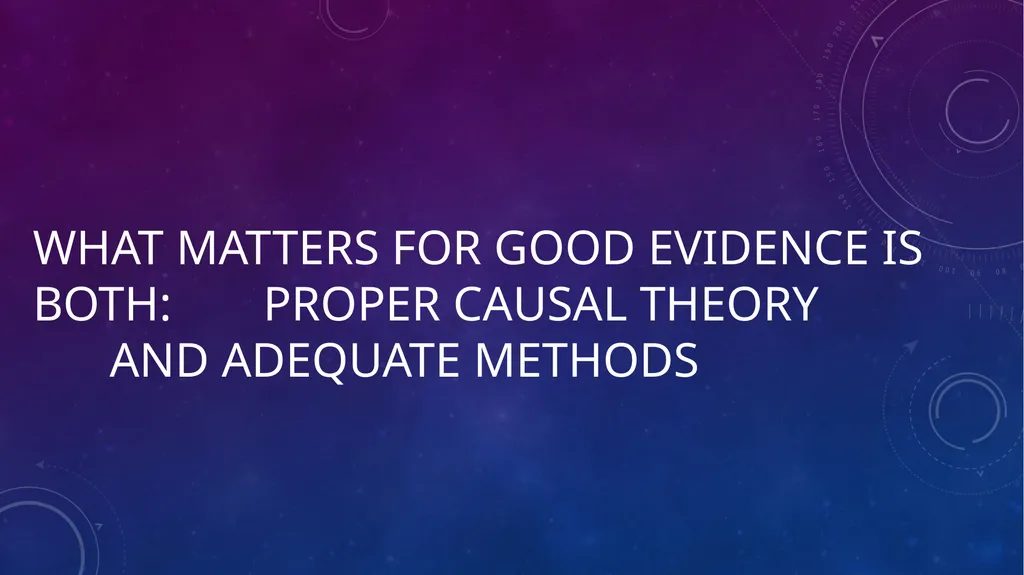 MethodS matter: on the importance of relevant - slide 14 of 21