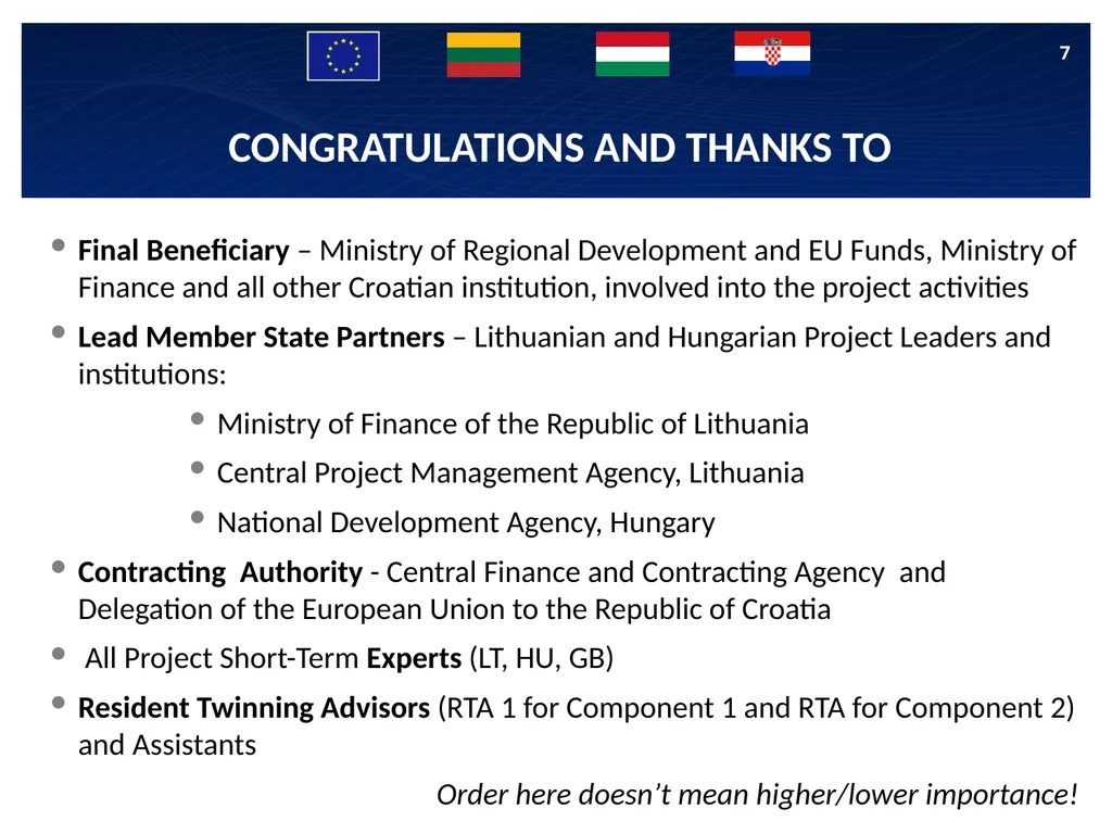 HR 08 IB SPP 02 TWINNING PROJECT “ENHANCEMENT OF - slide 7 of 8
