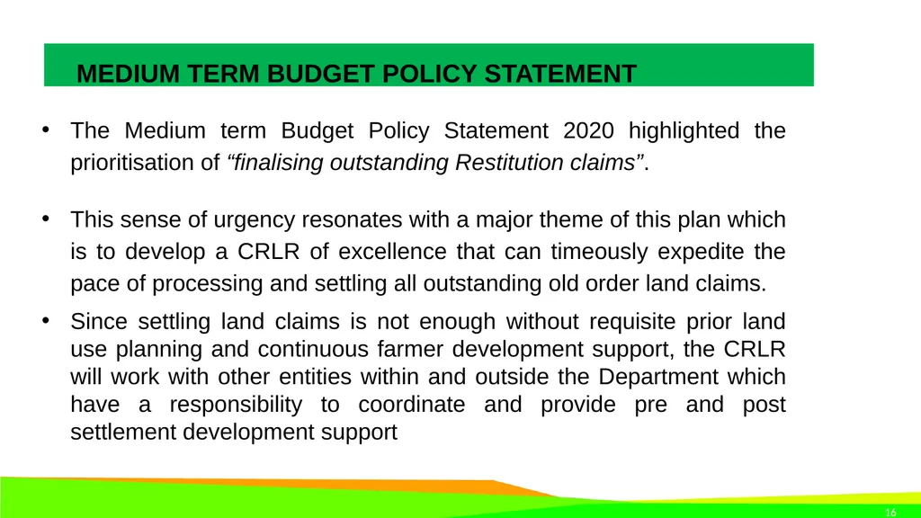 STRATEGIC PLAN 2021-2024 AND ANNUAL PERFORMANCE - slide 16 of 37