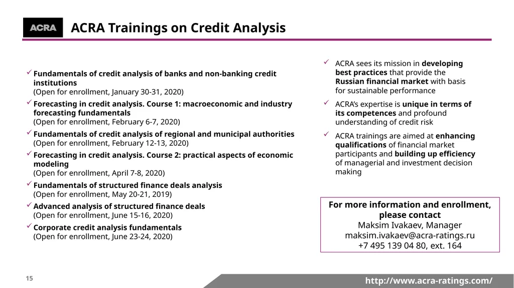 http://www.acra-ratings.com/ 191; 191; 191 153; - slide 15 of 17