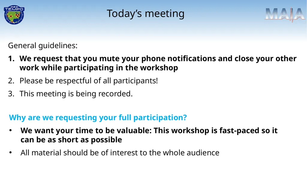 Introduction from Workshop Organizers Aaron Naeger - slide 4 of 13