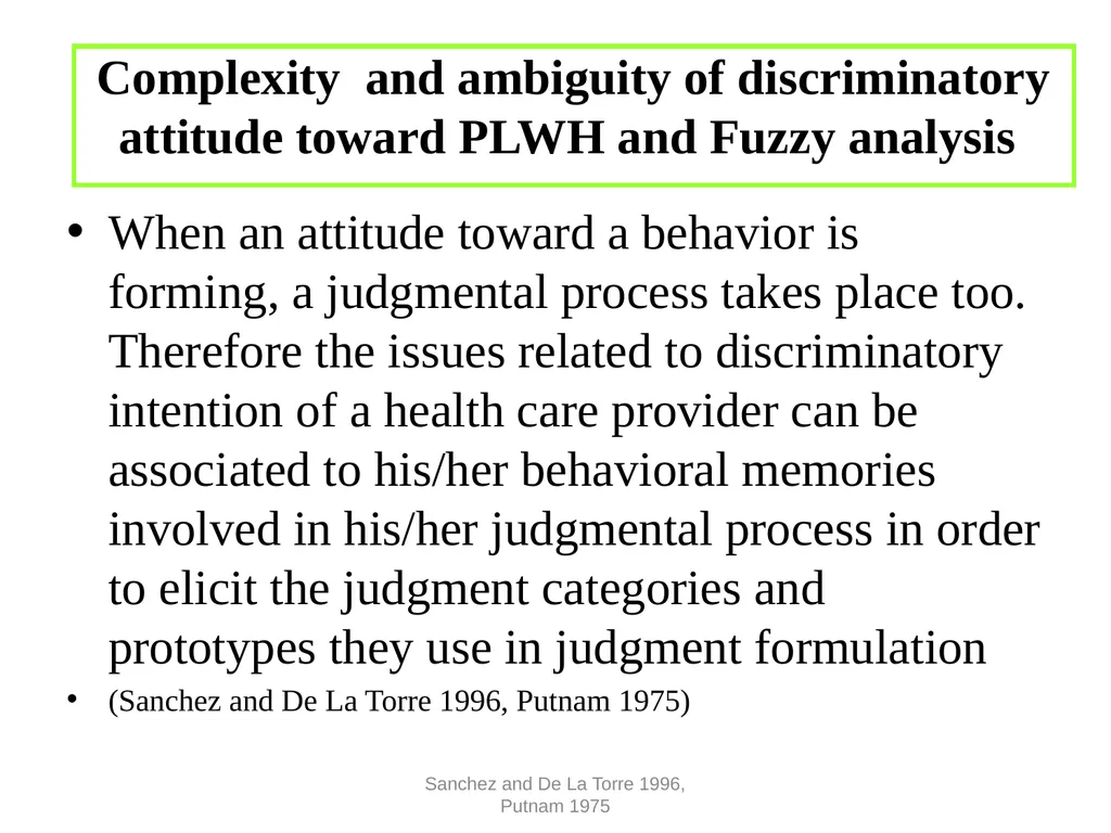 Proposing a conceptual model of discriminatory - slide 33 of 67