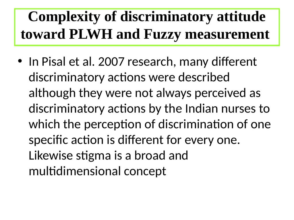 Proposing a conceptual model of discriminatory - slide 32 of 67