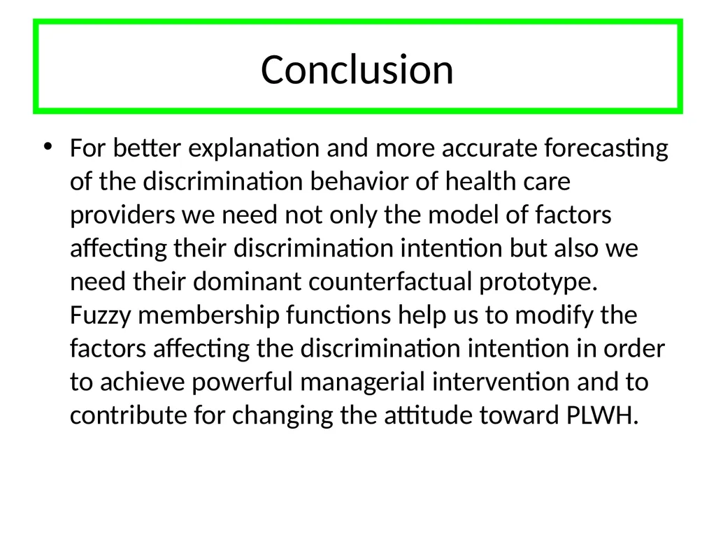 Proposing a conceptual model of discriminatory - slide 61 of 67