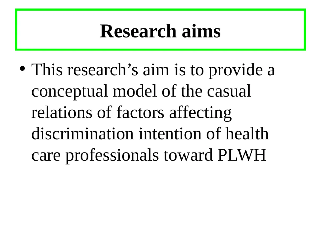 Proposing a conceptual model of discriminatory - slide 14 of 67