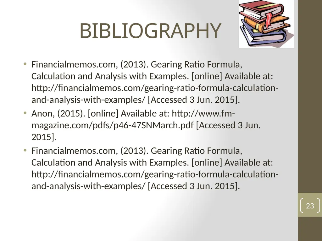 UNIT 13: MANAGING FINANCIAL PRINCIPLES AND - slide 23 of 23