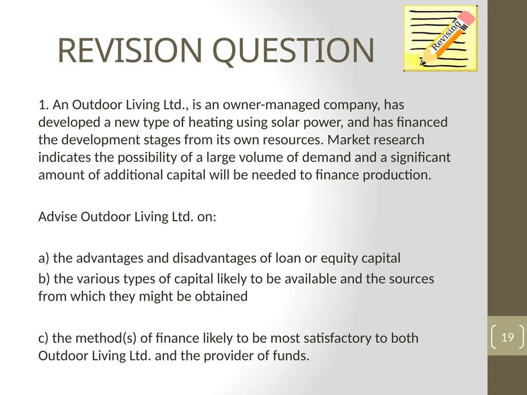UNIT 13: MANAGING FINANCIAL PRINCIPLES AND - slide 19 of 23