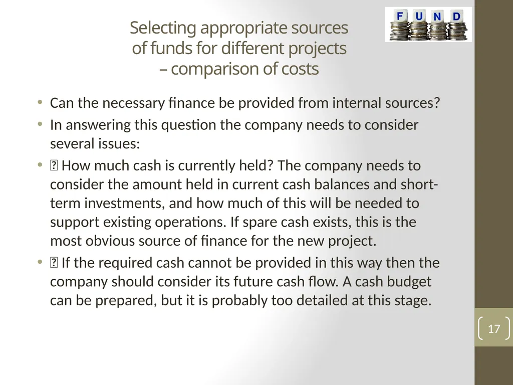 UNIT 13: MANAGING FINANCIAL PRINCIPLES AND - slide 17 of 23